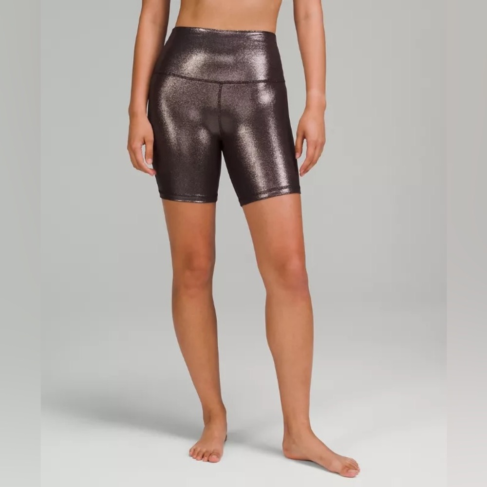 Lululemon Align High Rise Shorts Shine Sz 6